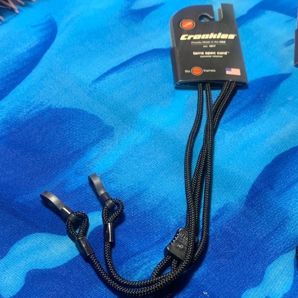 Croakies Terra Spec Cord Black Eyewear Retainer NEW
